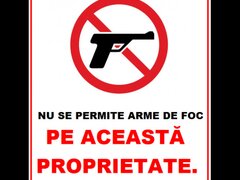 Placuta nu se permite arme de foc pe aceasta proprietate